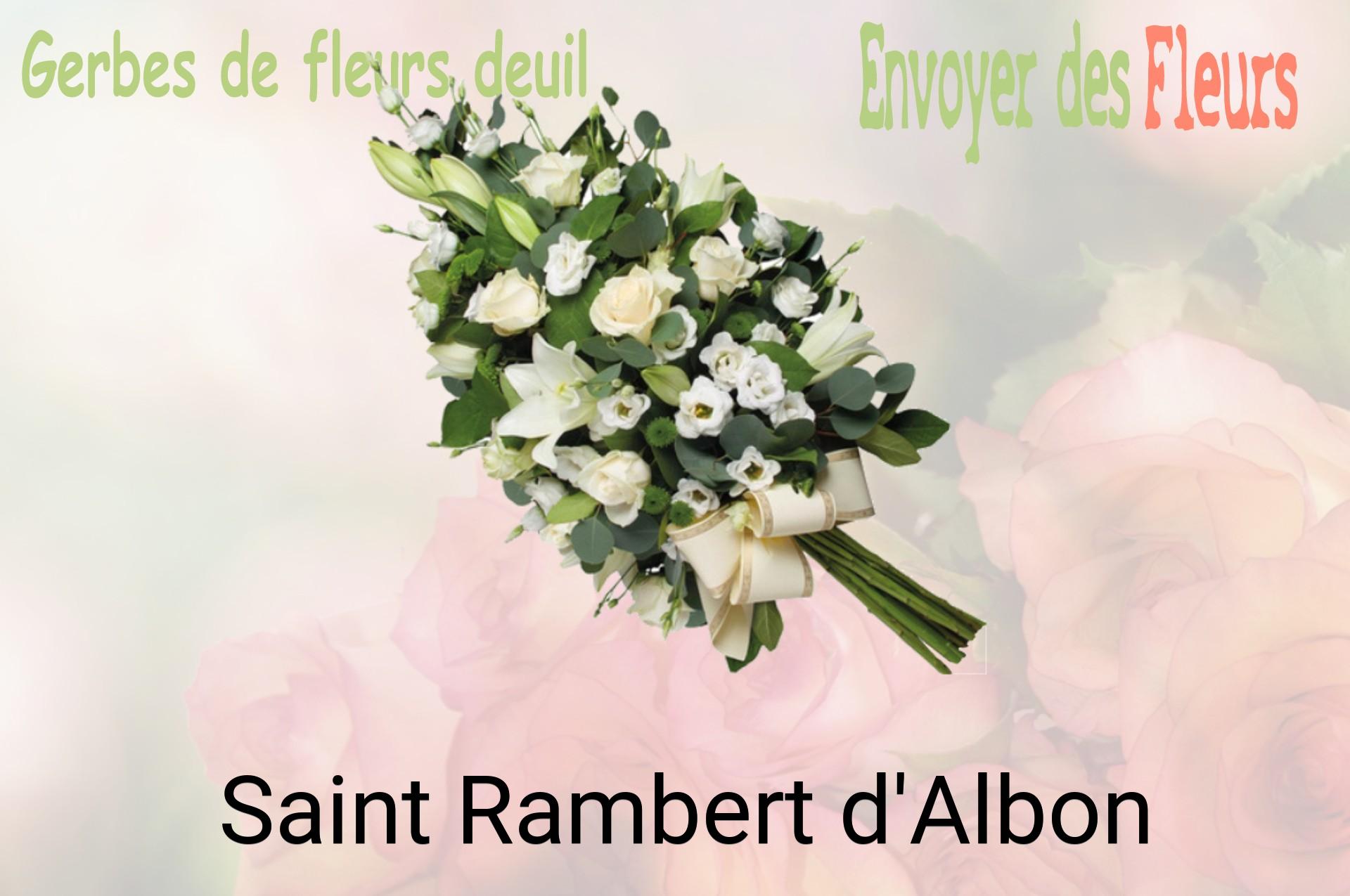 Gerbe de fleurs de deuil livrée à Saint-Rambert-d'Albon